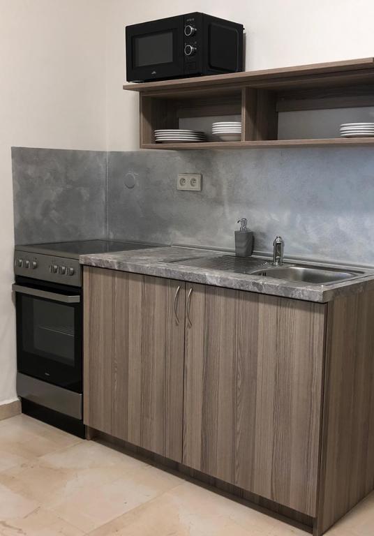 Kuchyň nebo kuchyňský kout v ubytování Hotel CK Park
