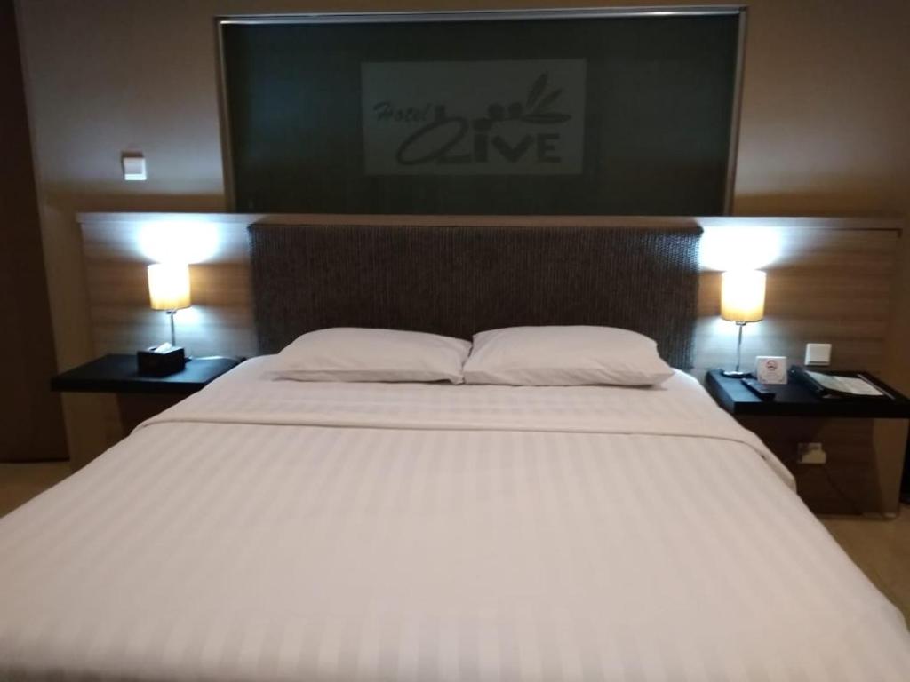 Postel nebo postele na pokoji v ubytování Hotel Olive