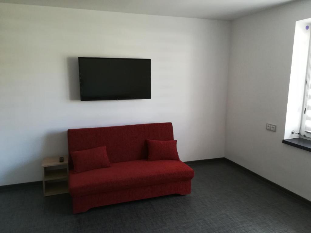 TV a/nebo společenská místnost v ubytování Penzion Šápara