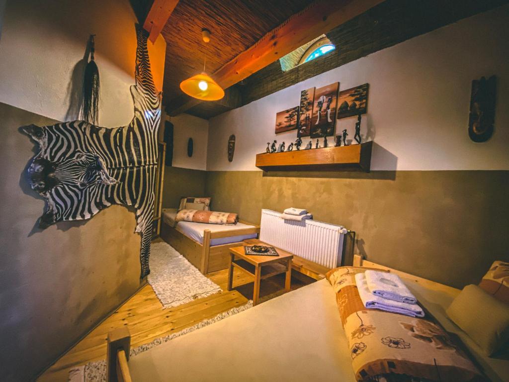 Postel nebo postele na pokoji v ubytování Resort Svět