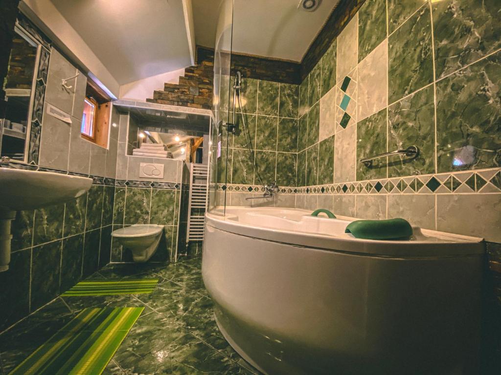 Koupelna v ubytování Resort Svět