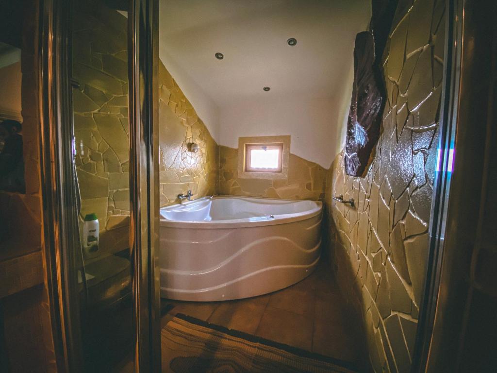 Koupelna v ubytování Resort Svět
