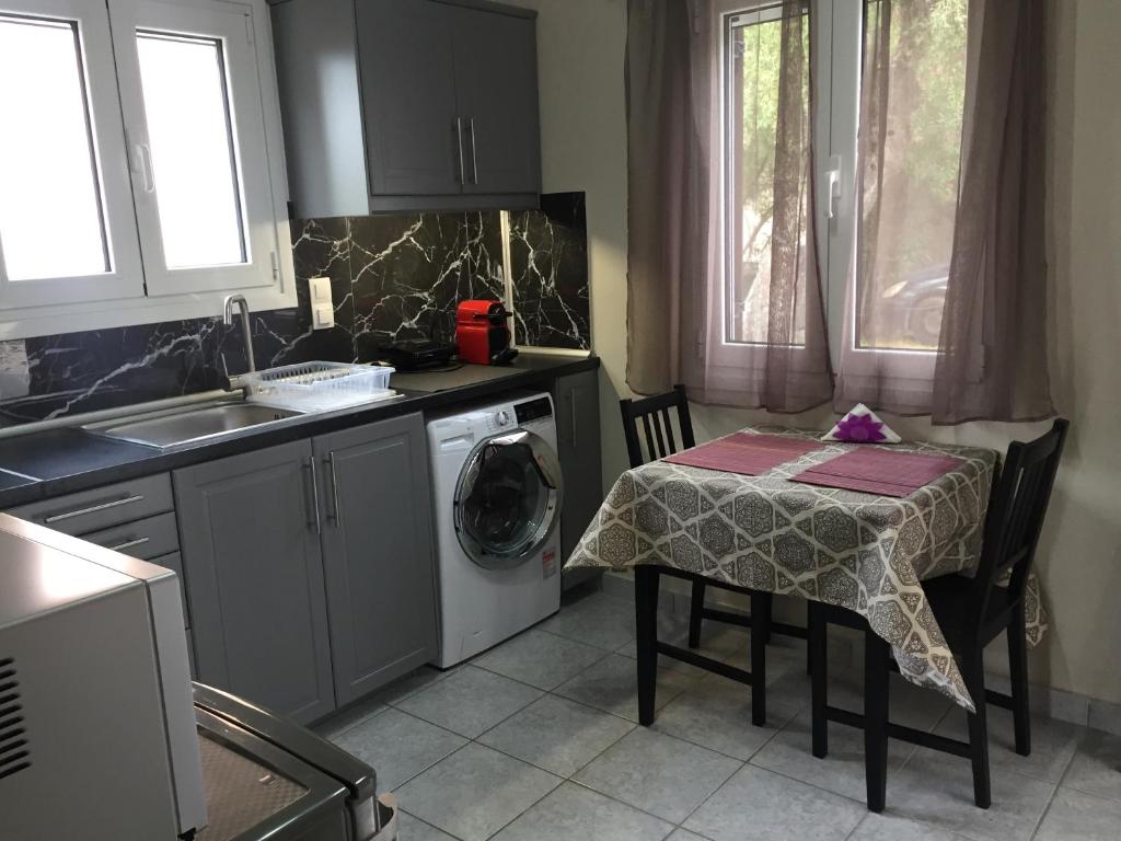 Kuchyň nebo kuchyňský kout v ubytování Alexander Apartments
