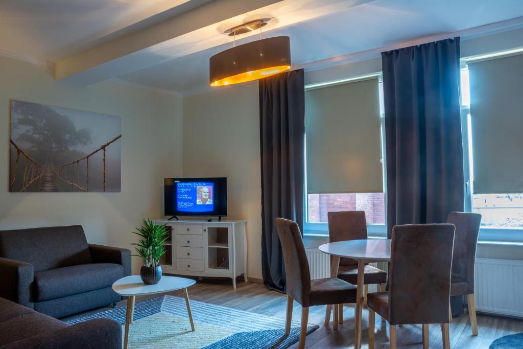 TV a/nebo společenská místnost v ubytování Hotel Klosterturm