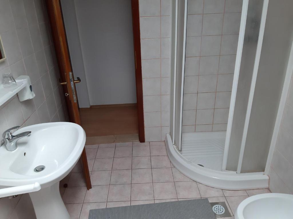 Koupelna v ubytování Turistična kmetija Široko