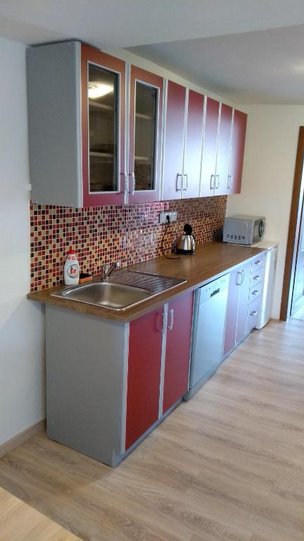 Kuchyň nebo kuchyňský kout v ubytování Apartmány Kukaččí hnízdo