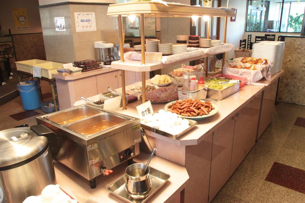 Kuchyň nebo kuchyňský kout v ubytování Hikone Station Hotel