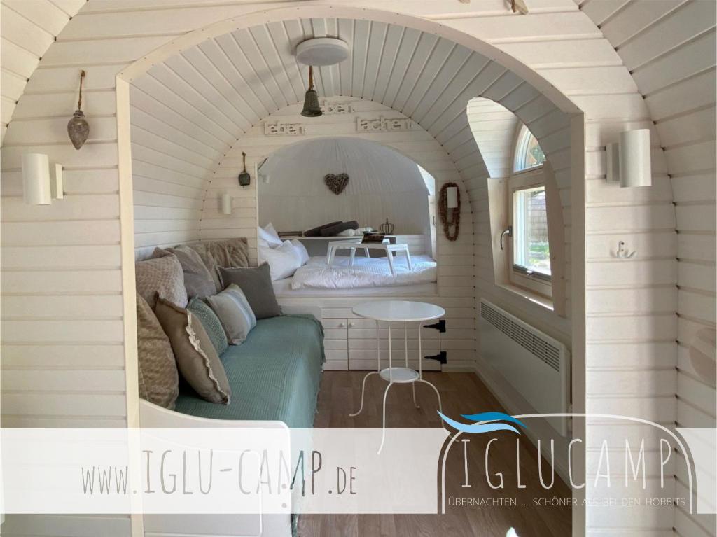 Posezení v ubytování Iglu Camp Triolago
