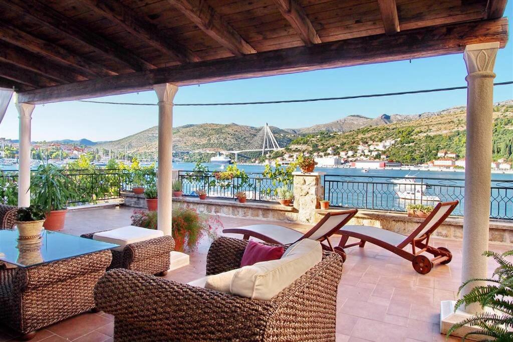 Waterfront stone house in city center