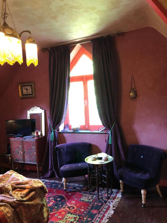 Posezení v ubytování B&B Villa le Vert-Bois