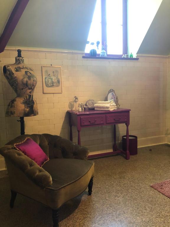 Posezení v ubytování B&B Villa le Vert-Bois