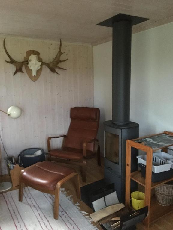 Posezení v ubytování Stuga vid viltåker nära norska gränsen