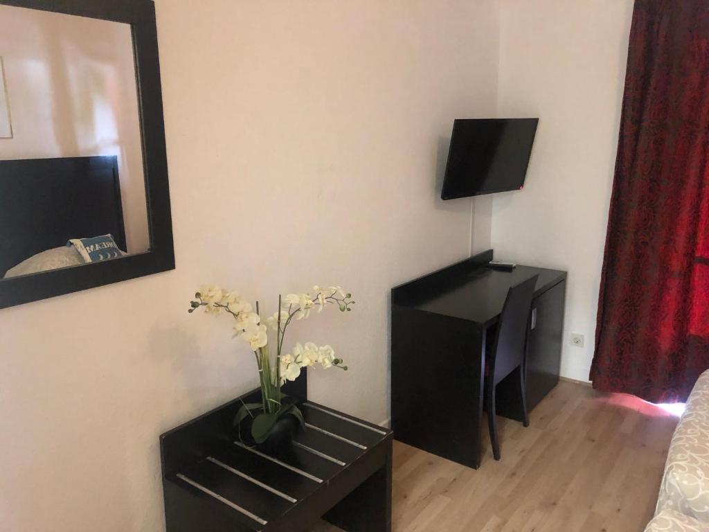 TV a/nebo společenská místnost v ubytování Hotel Aurelia