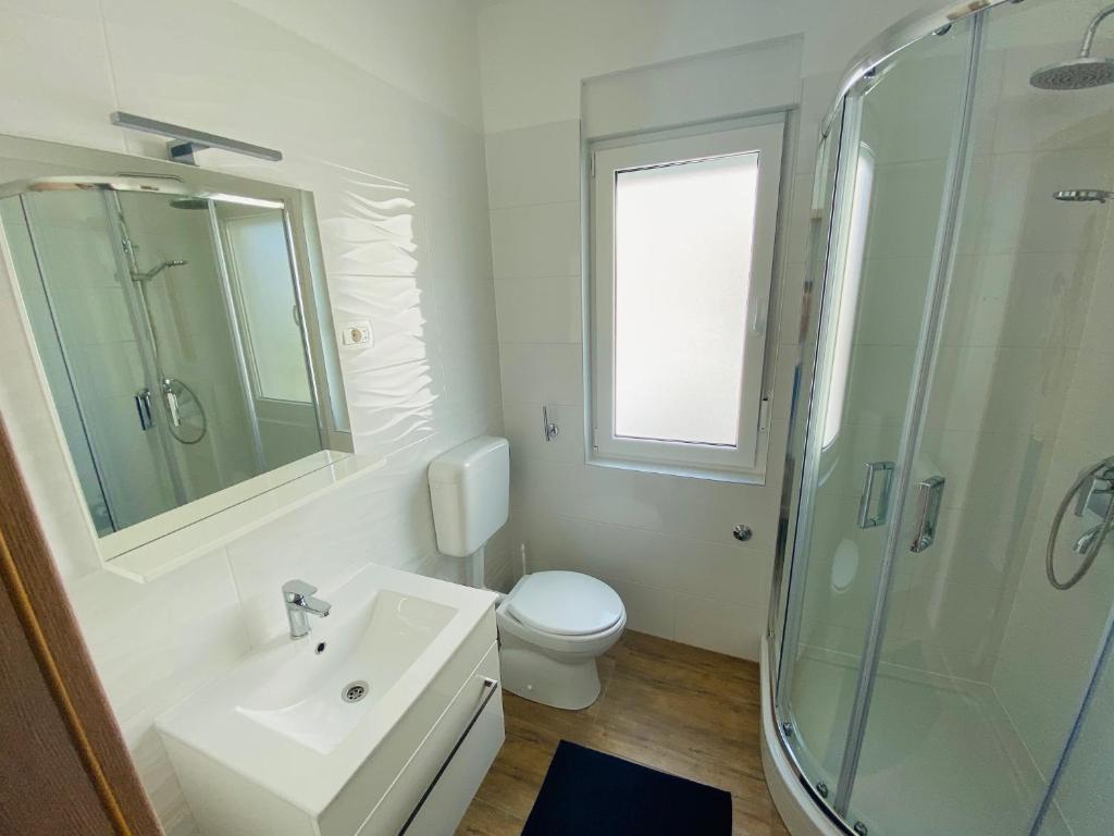 Kúpeľňa v ubytovaní Apartman Irena 3