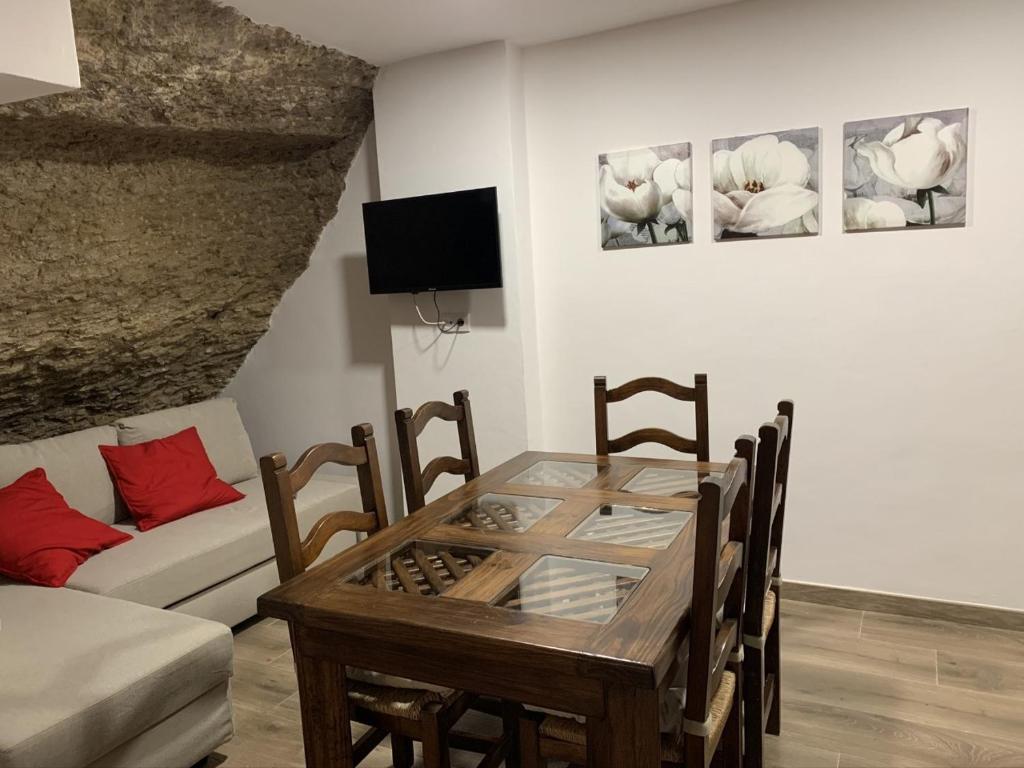 Posezení v ubytování Apartamentos3Cuevas