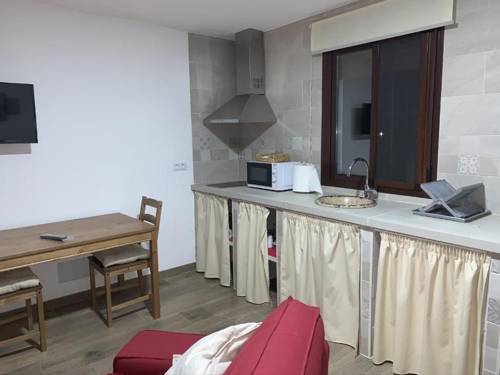 Kuchyň nebo kuchyňský kout v ubytování Apartamentos3Cuevas