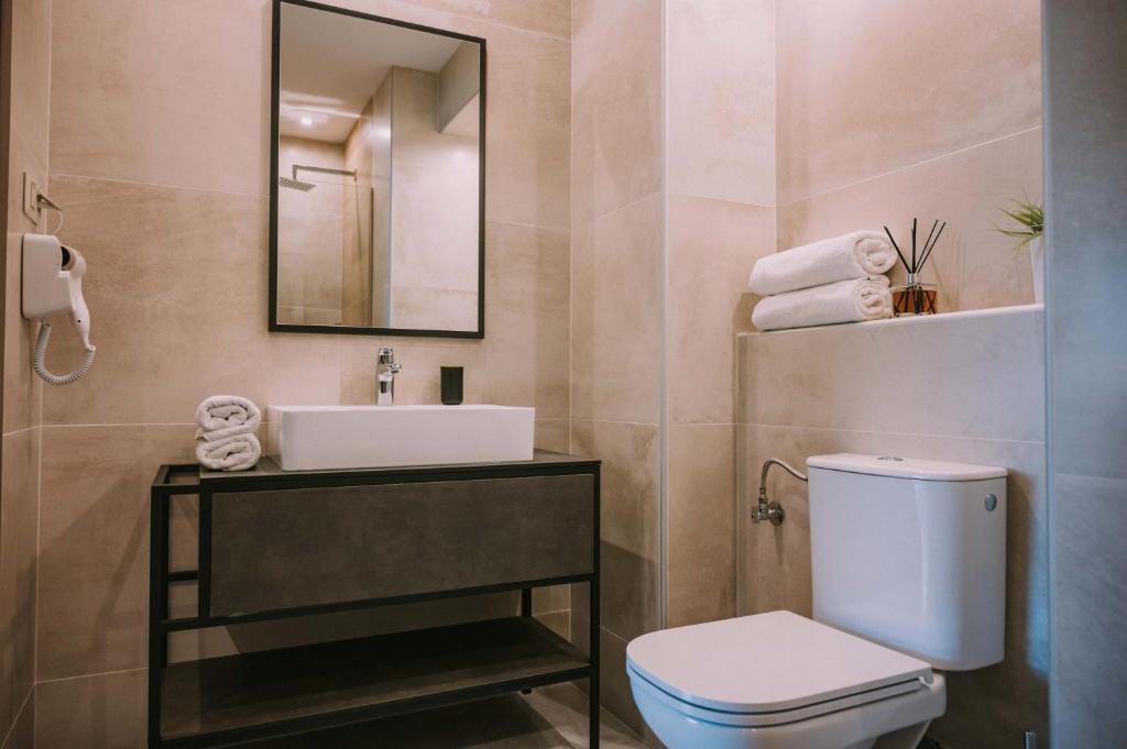 Koupelna v ubytování Hotel Hermes Pieria