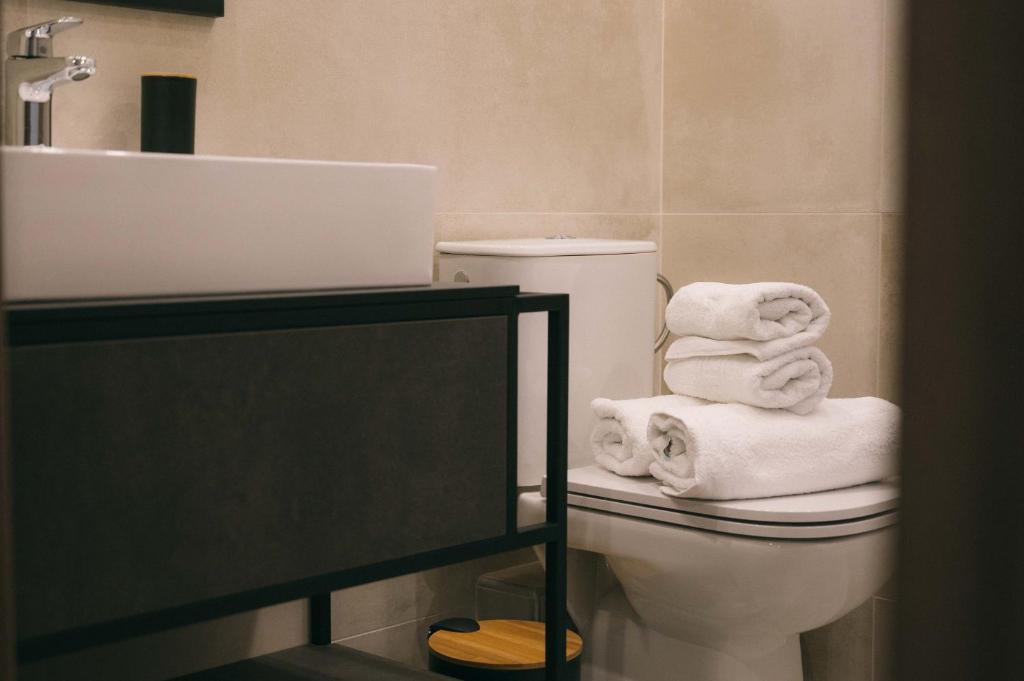 Koupelna v ubytování Hotel Hermes Pieria