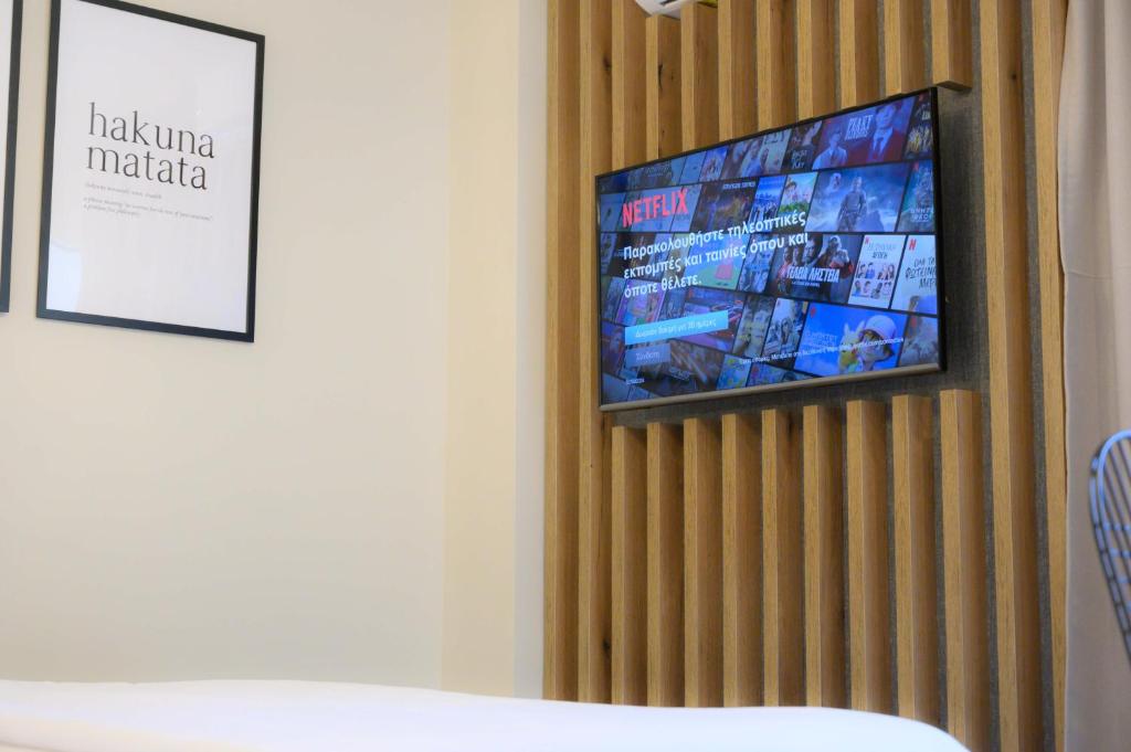 TV a/nebo společenská místnost v ubytování Hotel Hermes Pieria