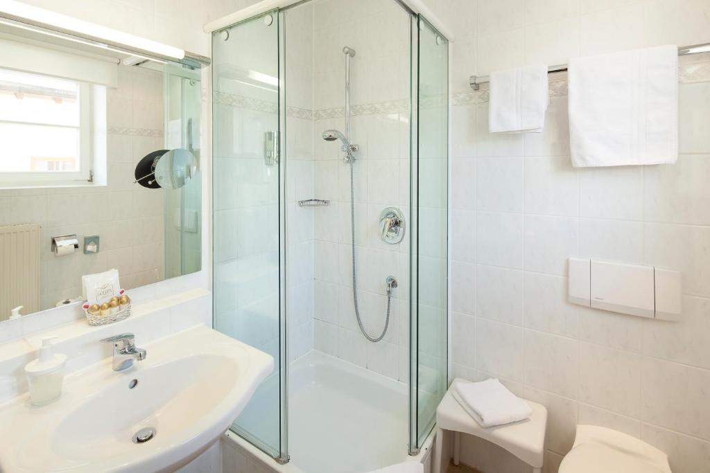 Koupelna v ubytování Hotel Mohren
