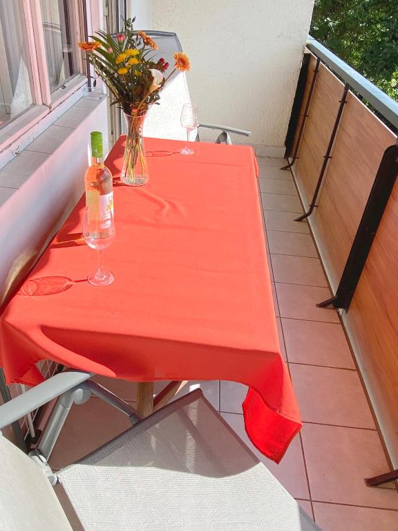 Balkón alebo terasa v ubytovaní Sétány Apartman