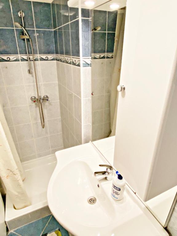 Kúpeľňa v ubytovaní Sétány Apartman