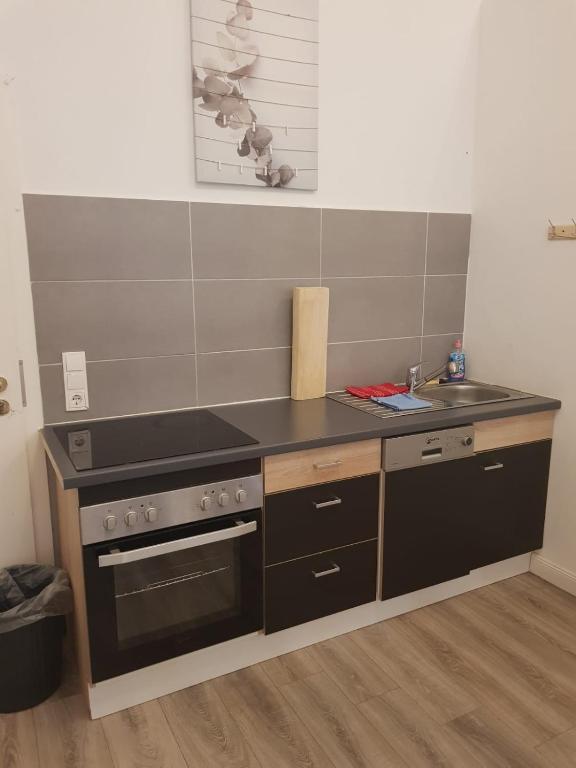 Kuchyň nebo kuchyňský kout v ubytování Flensburg City - 24h