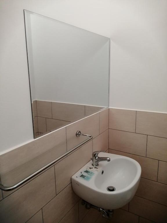 Koupelna v ubytování Hotel Brennero