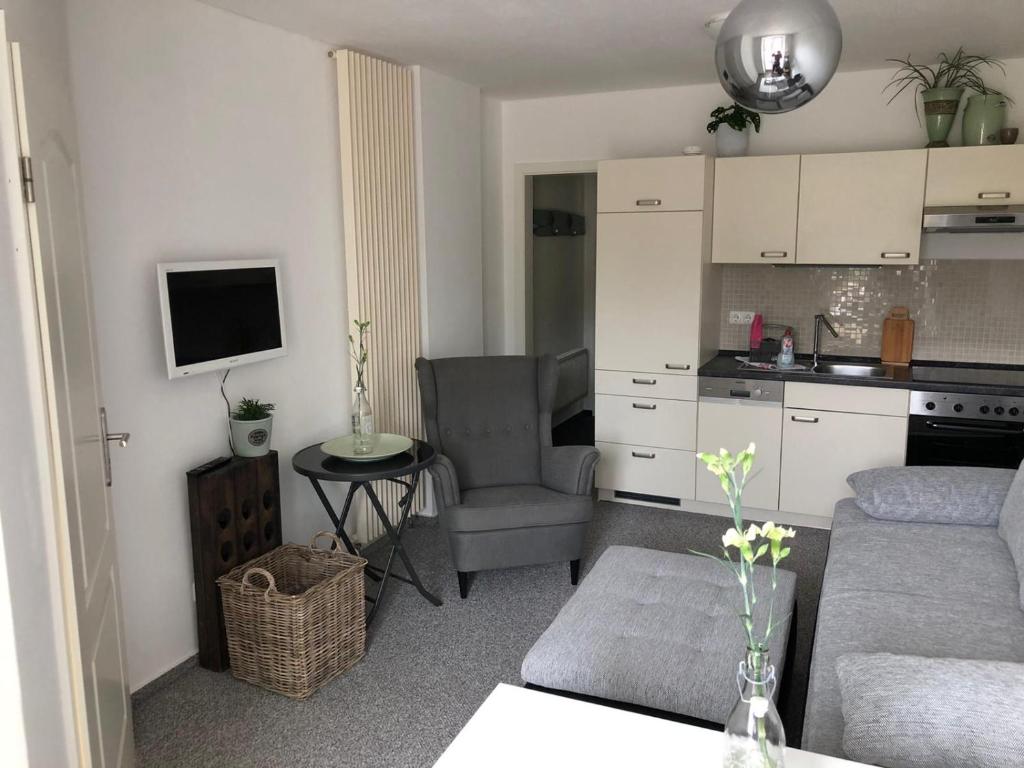 Kuchyň nebo kuchyňský kout v ubytování Apartment in Wiek