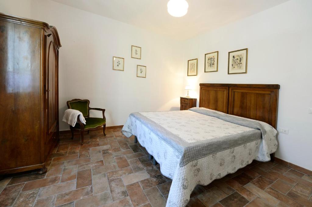 Postel nebo postele na pokoji v ubytování Casa Vacanze Podere Ugolini