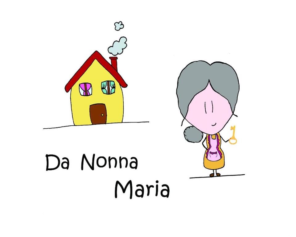 a childs drawing of a woman and a house at B&B "Nonna Maria"-MONTALBANO ELICONA in Montalbano Elicona