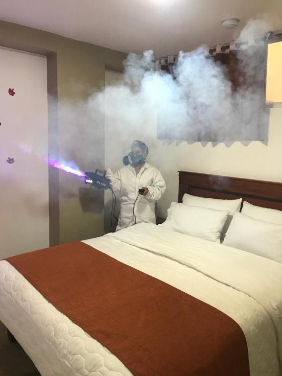 Postel nebo postele na pokoji v ubytování Hotel Seny