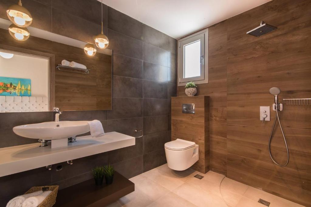 Koupelna v ubytování Kaletzia villas