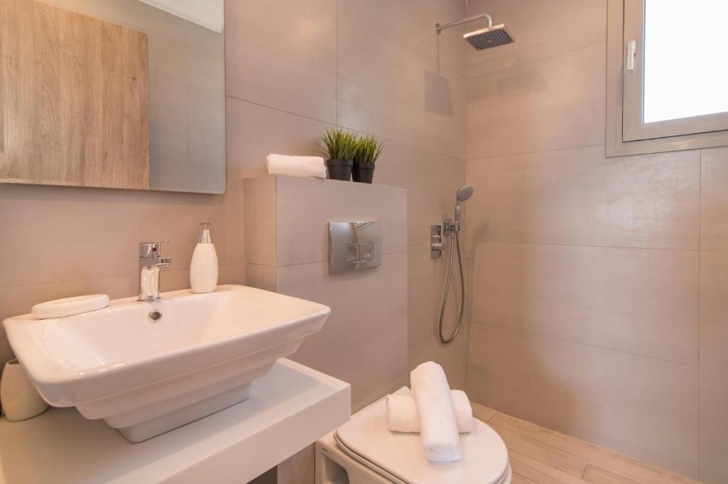 Koupelna v ubytování Kaletzia villas