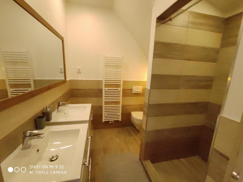 Koupelna v ubytování Apartmány Opolany