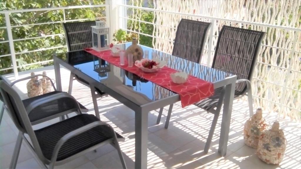 Balkón nebo terasa v ubytování Apartments Rak