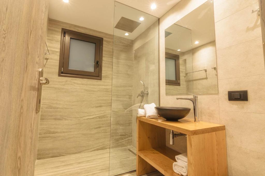 Koupelna v ubytování AKEA VILLAS