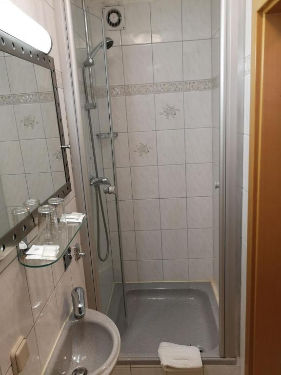 Koupelna v ubytování Hotel Löhr
