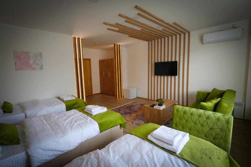 Postel nebo postele na pokoji v ubytování Motel KVELE