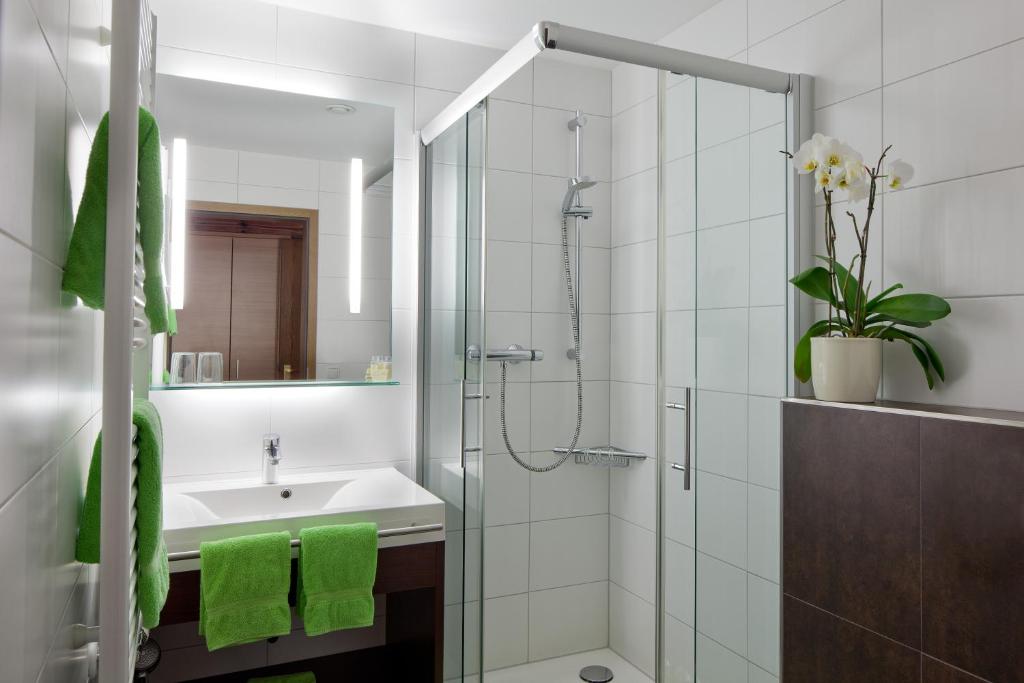 Koupelna v ubytování Hotel Konradshof