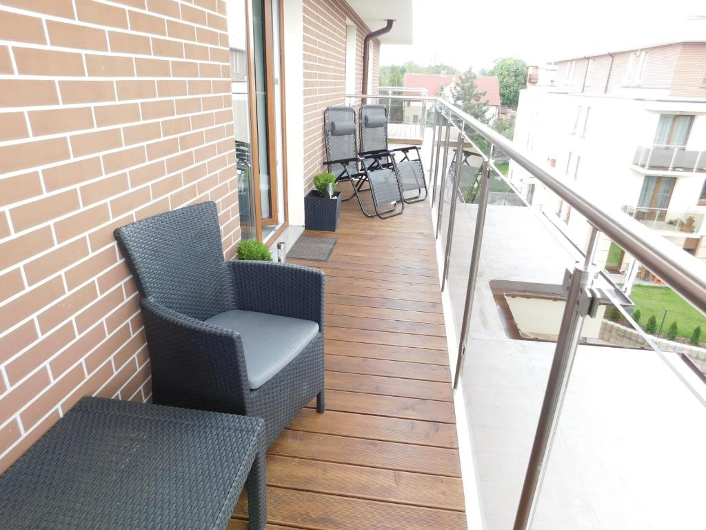 Balkón nebo terasa v ubytování Apartament Zielone Wzgórze