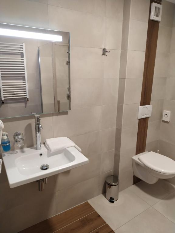 Koupelna v ubytování Anna SPA & Wellness Hotel Nejdek