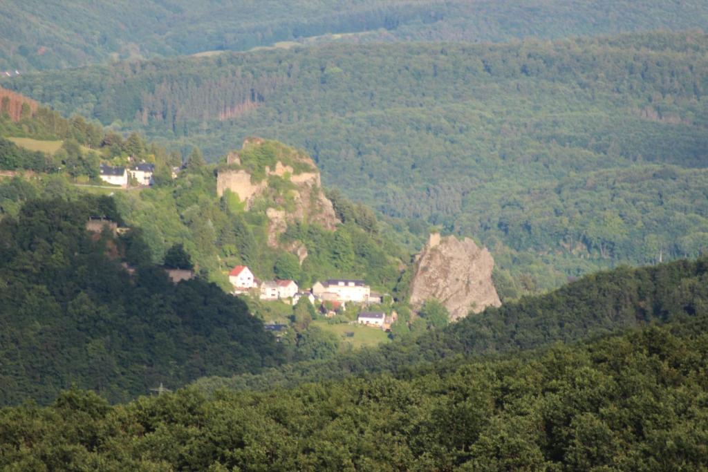 a view of a mountain with houses and trees at fewogriebelschied in Griebelschied