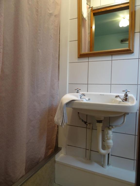 Koupelna v ubytování Sahara Motels