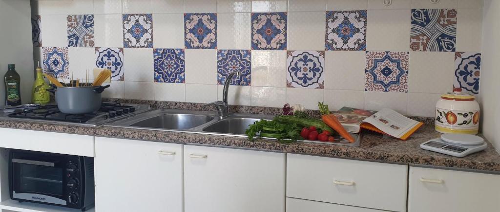 Kuchyň nebo kuchyňský kout v ubytování Casa Athena