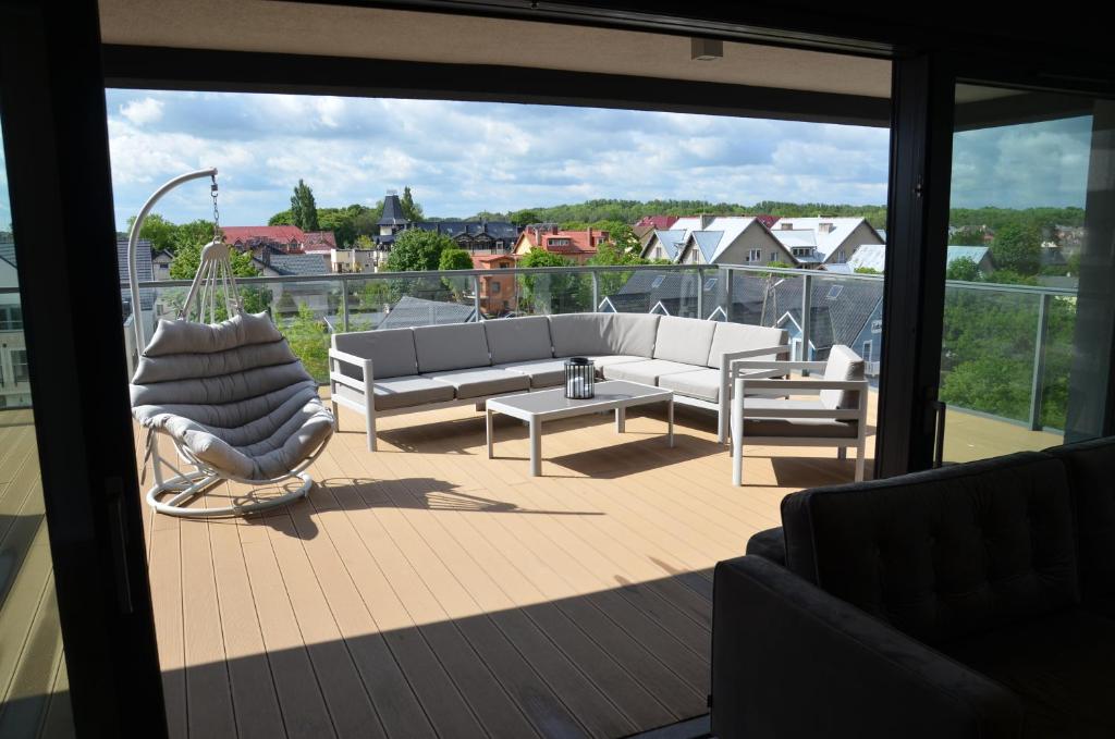 Balkón alebo terasa v ubytovaní AURA Delux Seaside