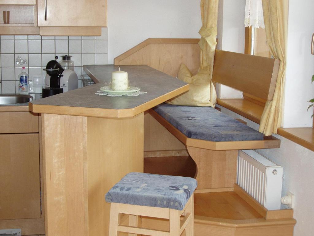 Kuchyň nebo kuchyňský kout v ubytování Ferienwohnung Wohlfartstätter