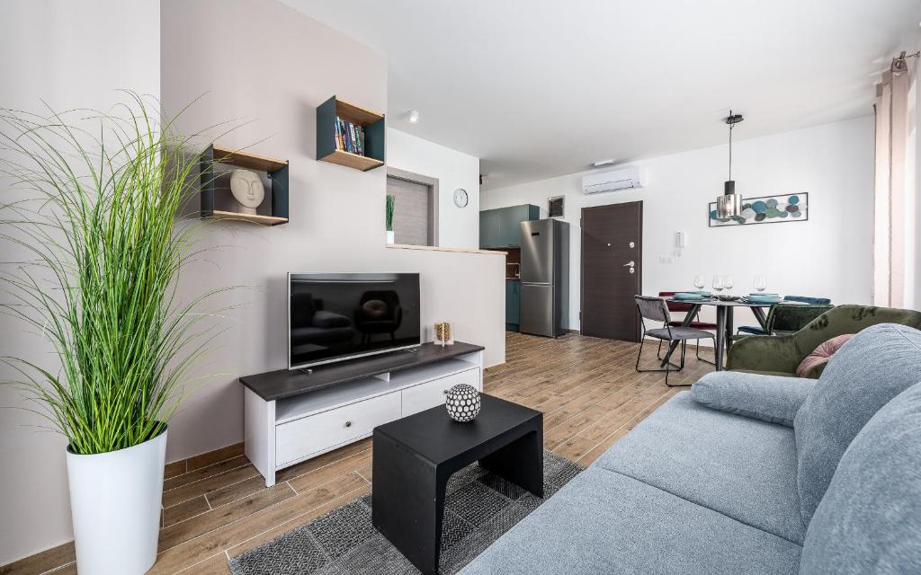 TV a/nebo společenská místnost v ubytování Apartment Sabbia