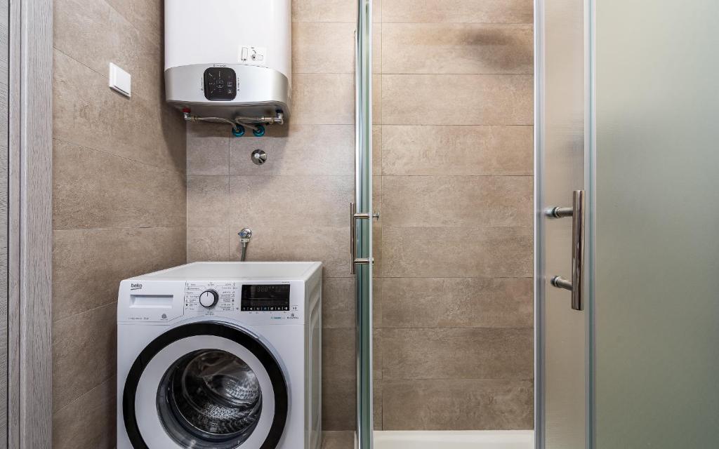 Koupelna v ubytování Apartment Sabbia