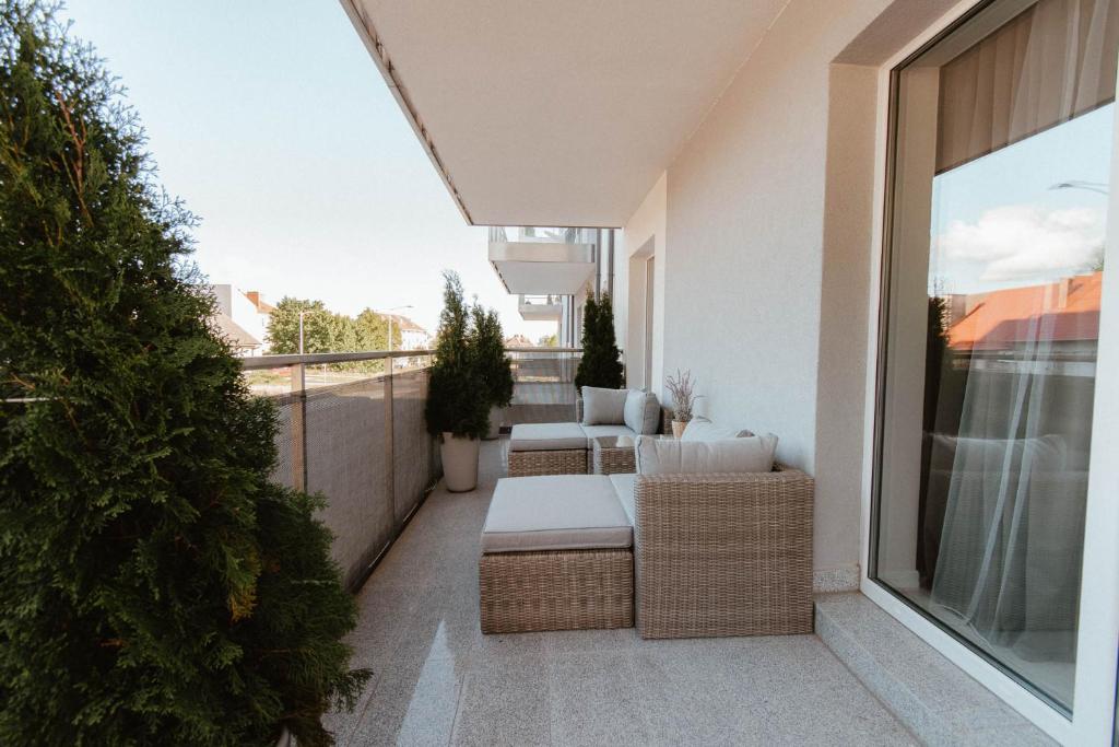Balkón alebo terasa v ubytovaní Glam Apartment